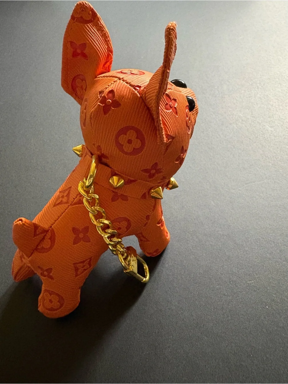 Fashion Orange Dog Puppy Keychain Holder Bag Charm